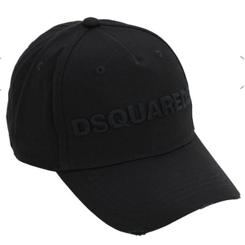 DSQUARED2 EMBROIDERED CAP IN BLACK/BLACK - Designer Cartelz