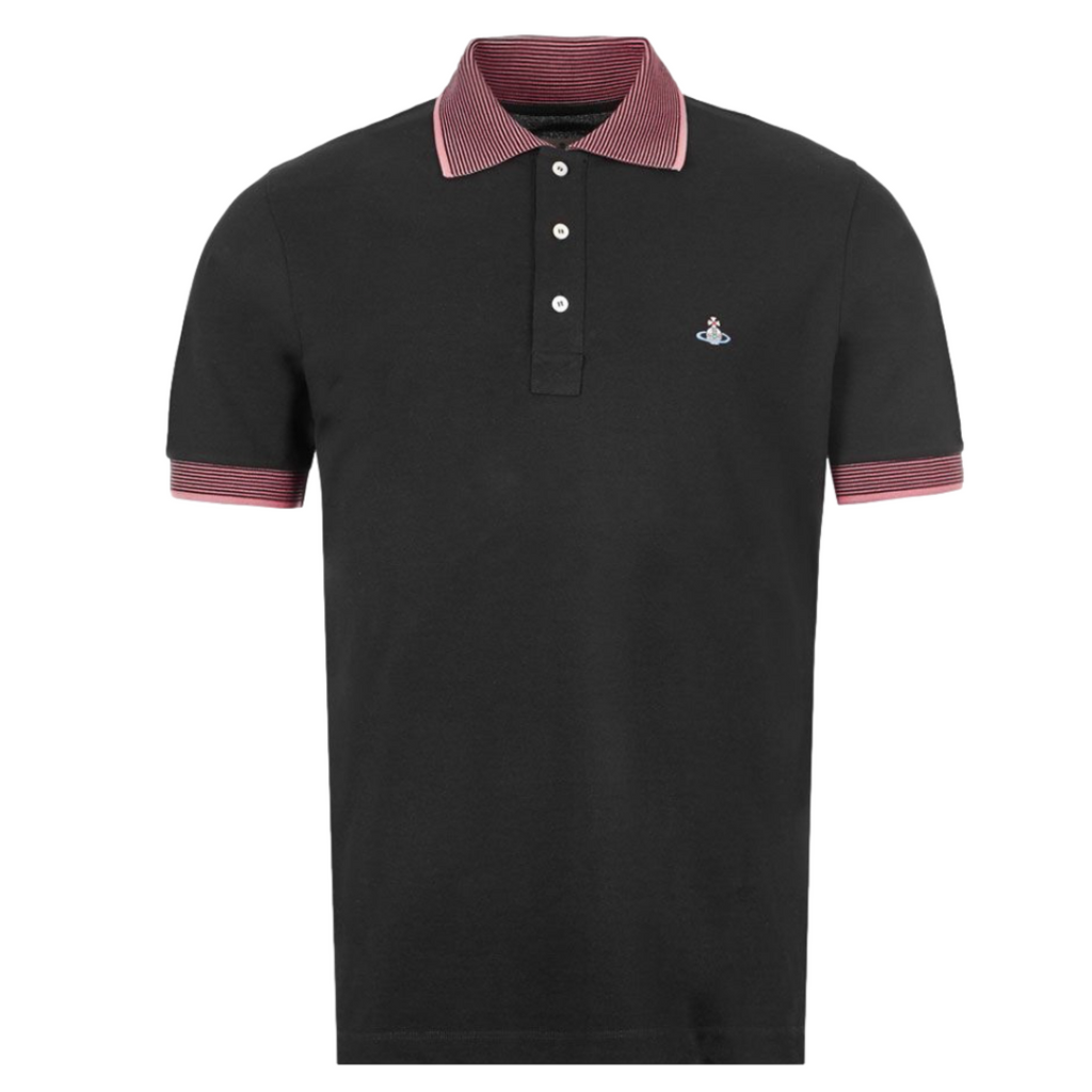 VIVIENNE WESTWOOD Polo Shirt - Black / Pink - Designer Cartelz
