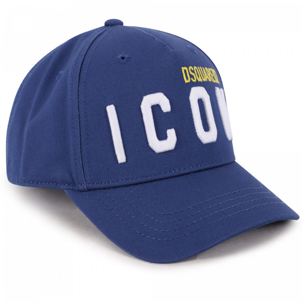 DSQUARED2 ICON LOGO CAP IN BLUE JUNIOR - Designer Cartelz