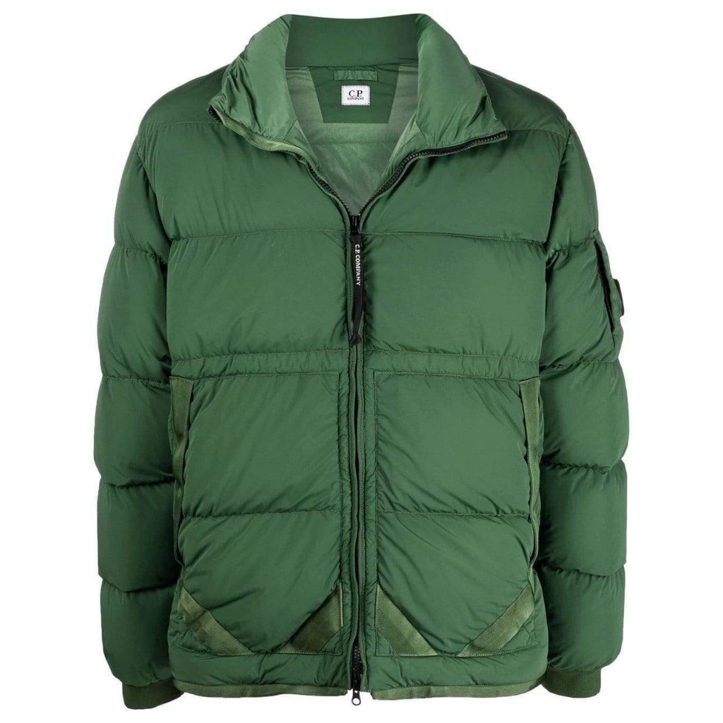 CP COMPANY NYCRA-R DOWN JACKET IN ELM GREEN - Designer Cartelz
