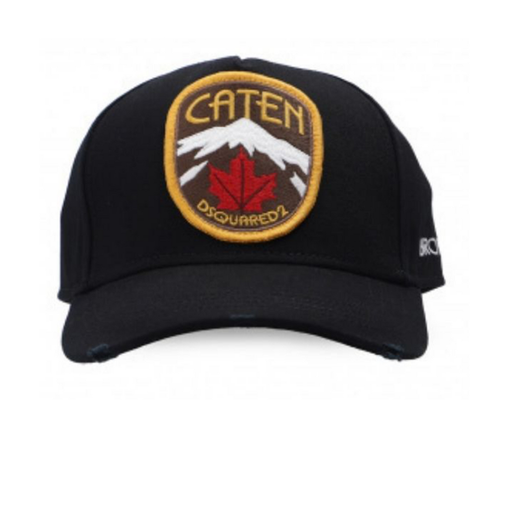 DSQUARED2 BORN IN CANADA MOUNTAIN CAP IN BLACK - Designer Cartelz