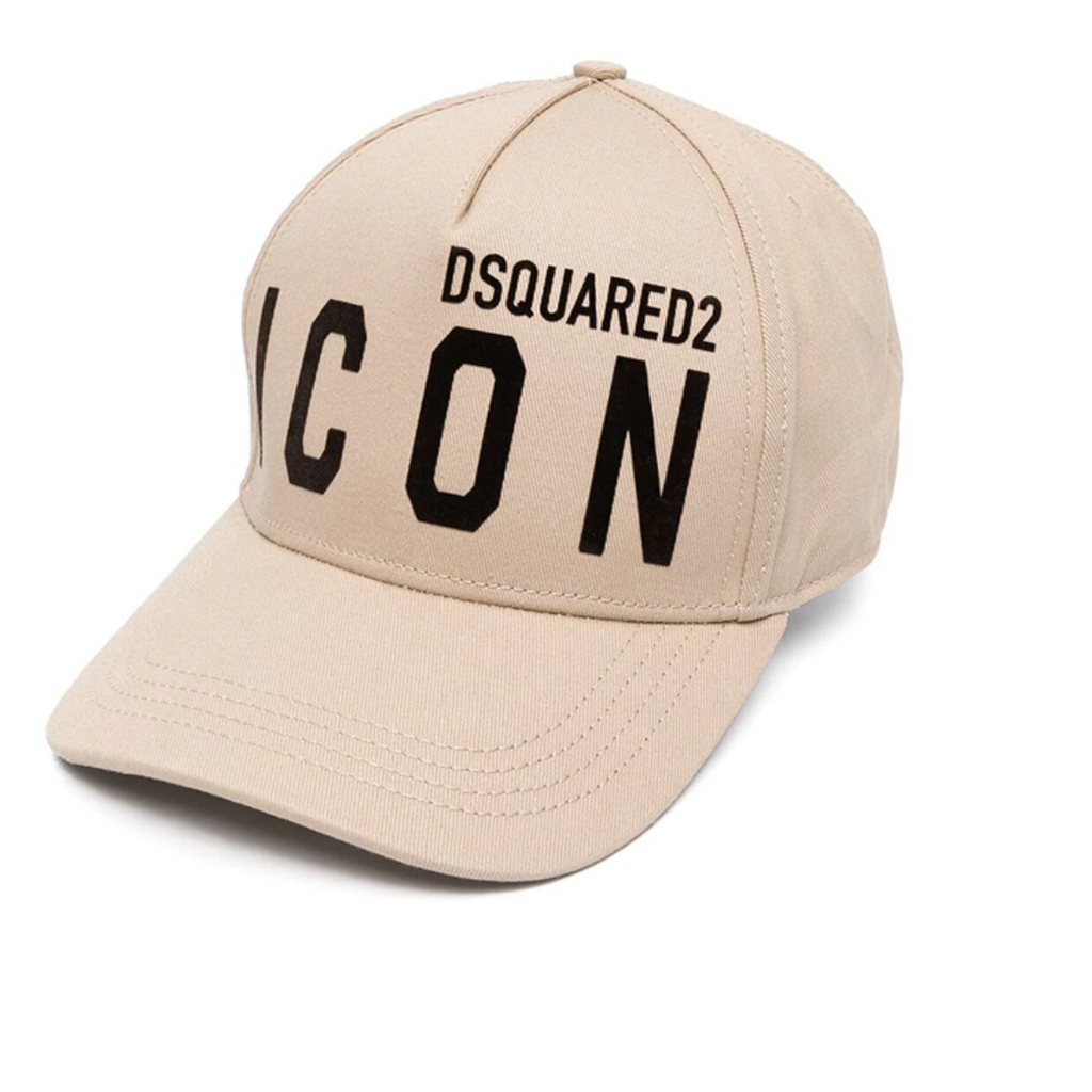DSQUARED2 BE ICON CAP IN BEIGE - Designer Cartelz