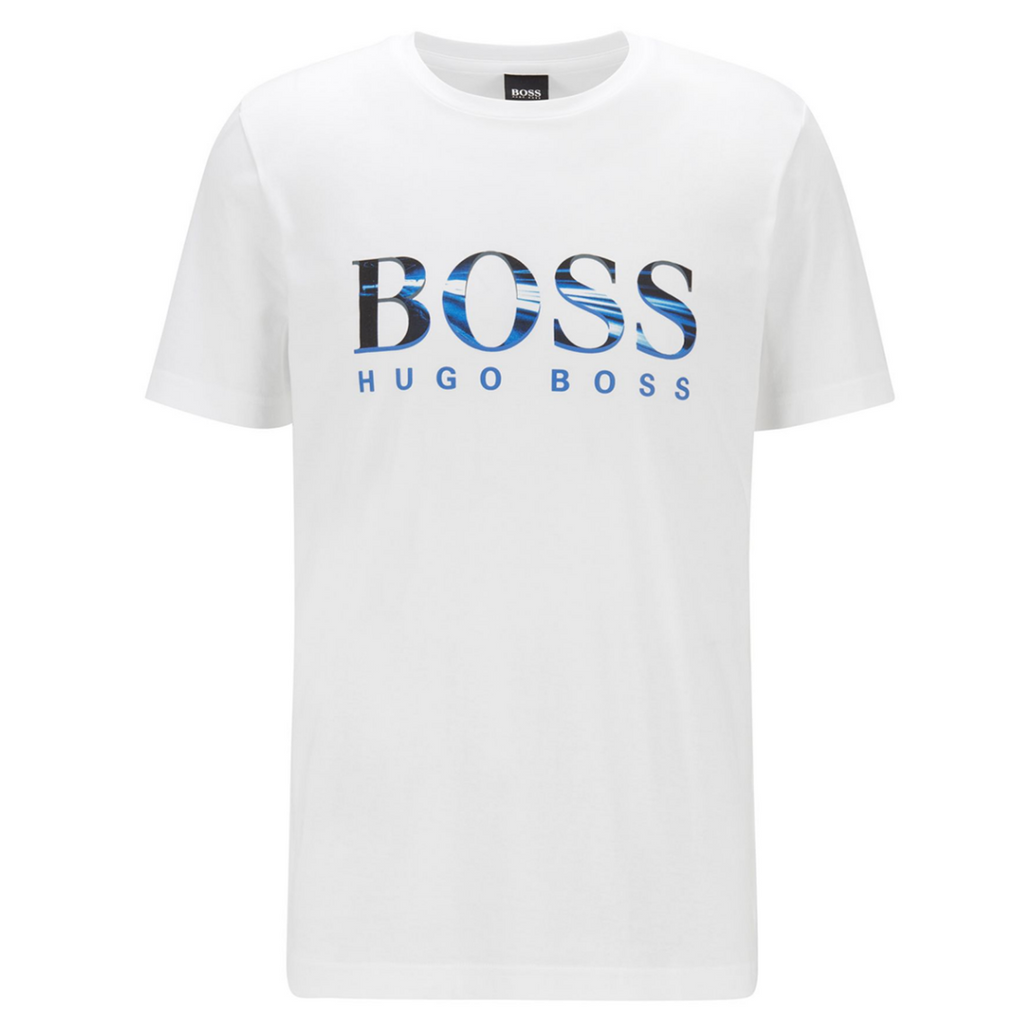 BOSS TEE 3 T-SHIRT IN WHITE - Designer Cartelz